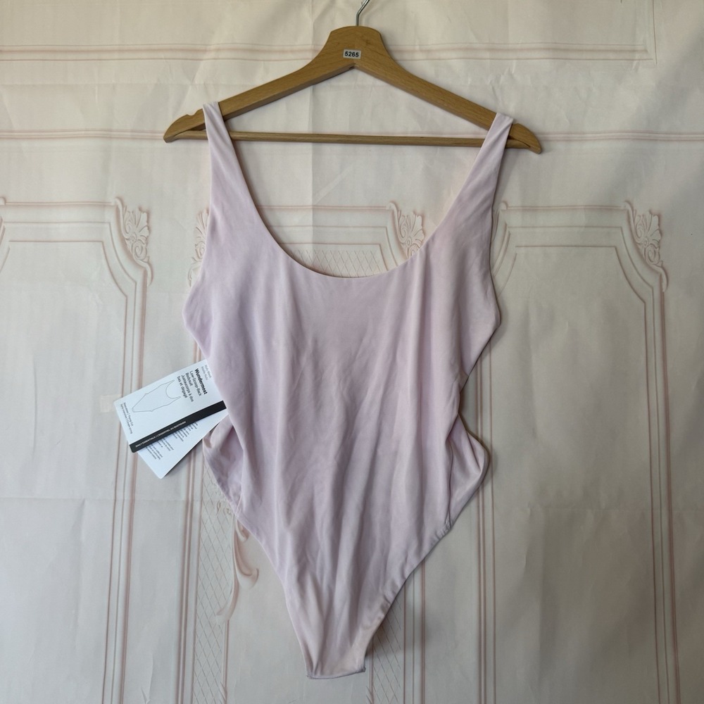 Lululemon Nulu Mesh Scoop‑Back Sleeveless Bodysuit Size L $68 NWT Pink